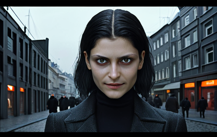 Kafka**

A mysterious and beautiful woman, Kafka, with a slightly sinister smile. Emphasize her cold, calculating gaze and her manipulative aura. Dark clothing and a futuristic, urban background would enhance the image.

**