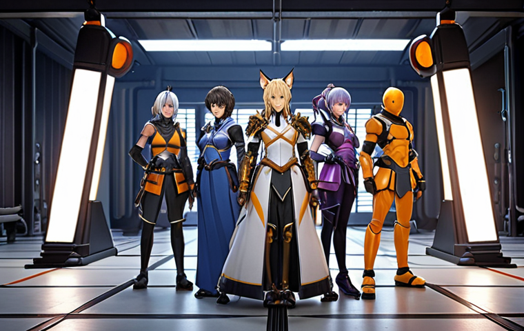 **

"A team of Honkai: Star Rail characters (Bailu, Gepard, Seele, Bronya) preparing for a co-op battle. Focus on teamwork and character roles. Add visual elements that showcase their equipment – Relics, Light Cones. The background could be a training area or a preparation room."

**